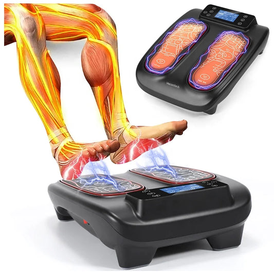 3 in 1  EMS Foot Stimulator Foot Heating Massager with Body Tens Patch Massage and Heating Waist Belt 99 Level Blood Circulation Arthritis Therapy Pain Relief Treatment Relaxation System Massage Health Care Supplies