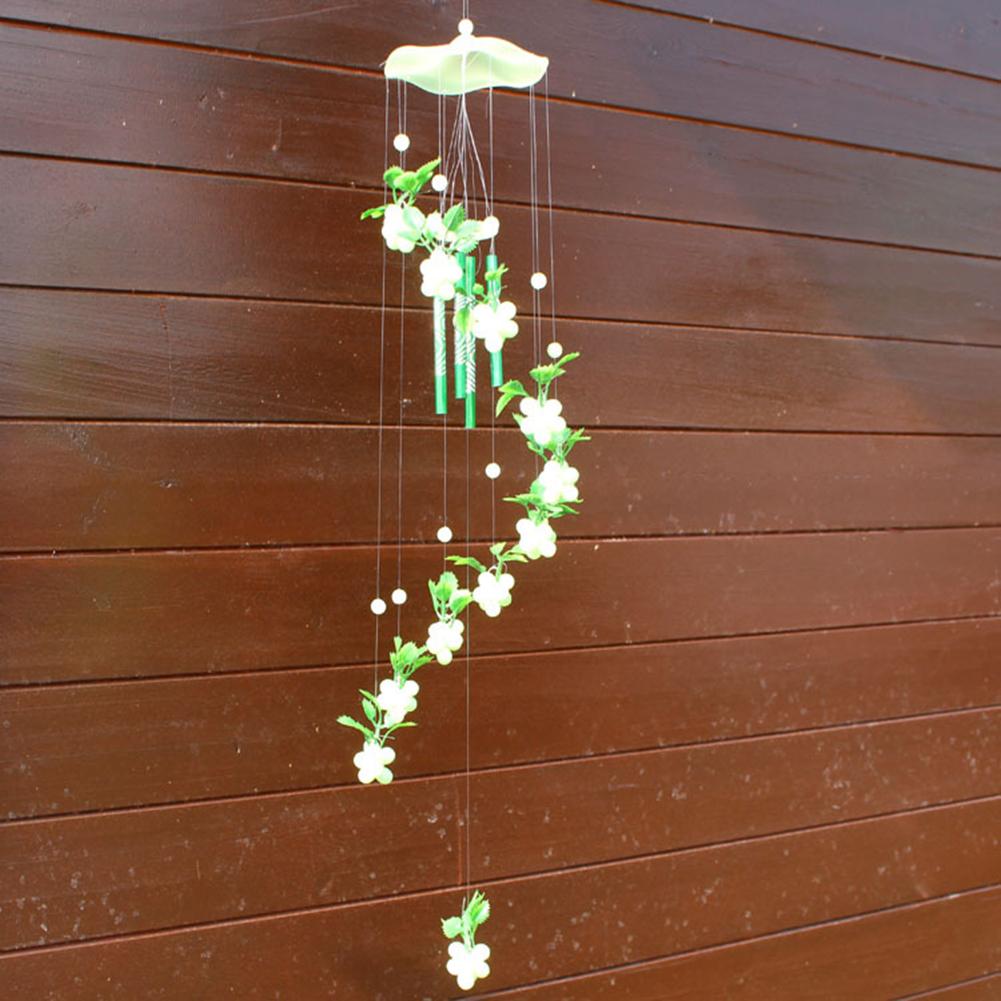 NEW Arrivals Luminous Glow in Dark Grape Wind Chimes Grapes Wind Chime Home Patio Porch Waterproof Hanging Ornament Garden Decoration
