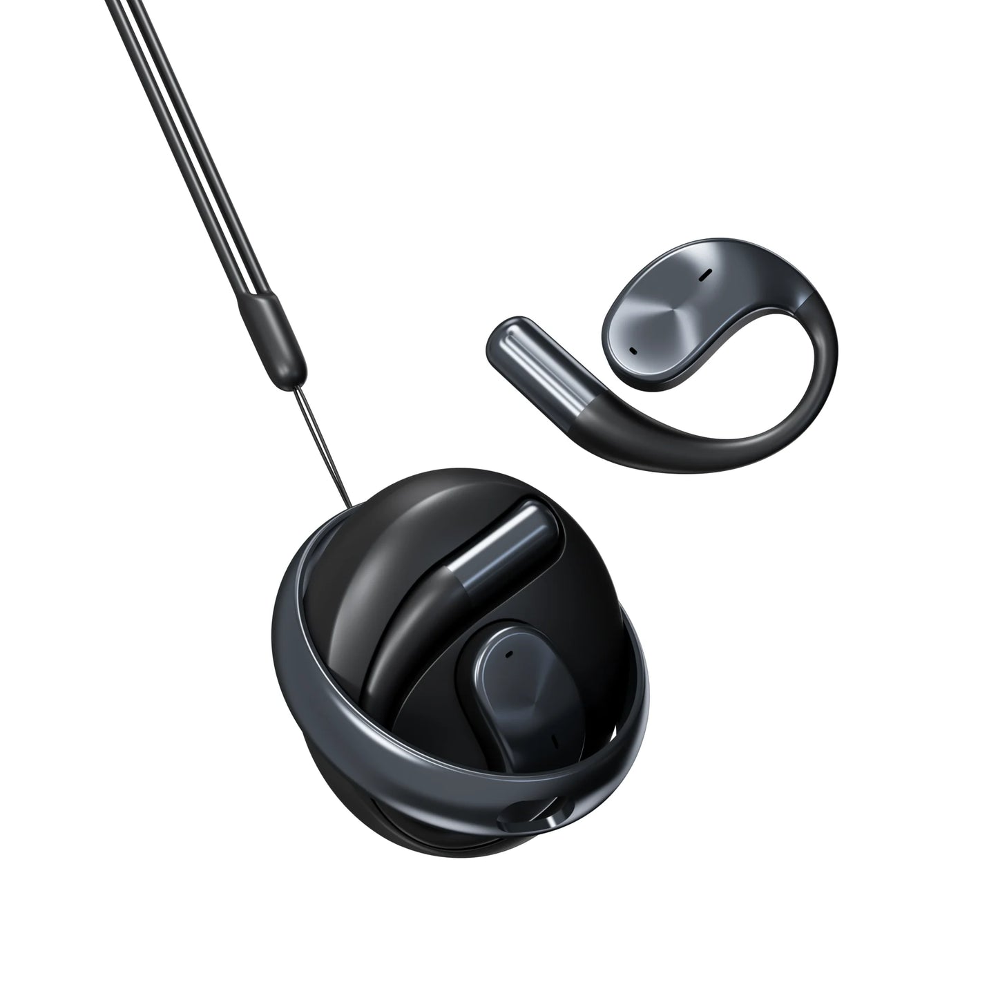 N70 OWS Sports Wireless Earbuds TWS Headphones for V5.4 Low Latency Battery Digital Display Open Style IPX5 Waterproof