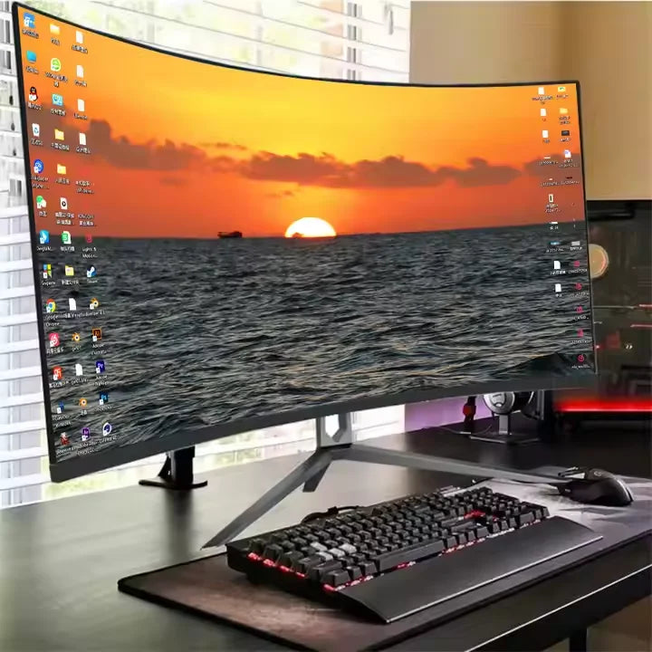 4K Gaming Monitors 27 Inch 34 Inch 144Hz Curved 135%sRGB Frameless LCD Monitor Desktop 3440*1440 Gaming Monitors Electronic Computer Supplies