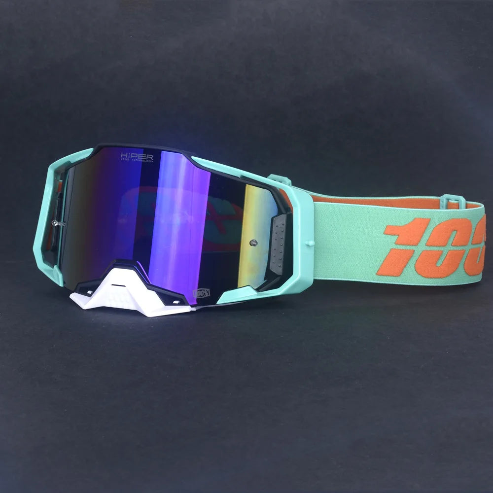 28 Colors New Upgrade Version Motocross Motorcycle Goggles Off-Road Quick Release Helmet Eyewear Can be Equipped with Myopia Glasses  Riding Skiing Glasses