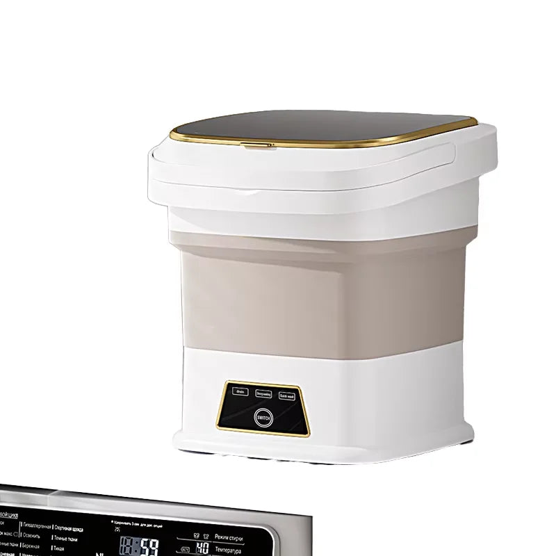 Home &  Outdoor Travel Holidays Camping  13L Fully Automatic Electric Foldable Plastic Mini Washing Machine Portable Household Appliances Clothes Cleaning Accessories
