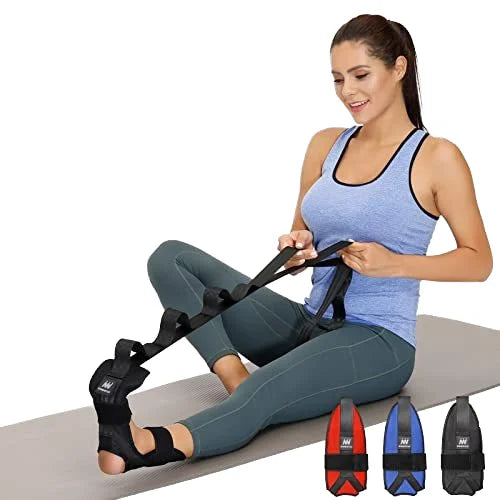 Home Gym Yoga Pilates Studio Unisex Foot Stretcher Strap Yoga Stretching Band Leg Stretch Belt Muscle Relaxation Flexibility Ankle Stretching Strap Women Men Workout Accessories