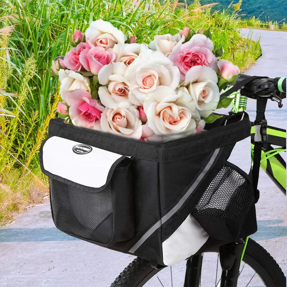Outdoor Pet Bags Bicycle Dogs Baskets Puppy Cat Car Bike Handlebar Front Basket Small Cat Dog Carrier For Travel Shopping