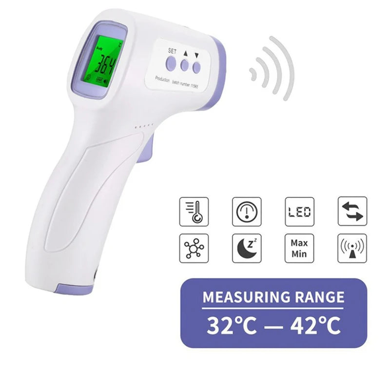 NEW Arrivals Human Body Family Thermometer Fever Health Monitoring Forehead Temperature Digital Display Medical Accessories Hand-Held Infrared Temperature Gun Health Care Products