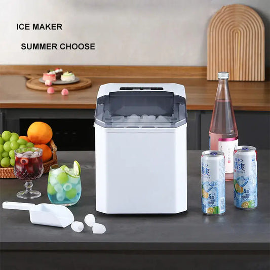 NEW Arrivals Portable Small Mini Electric Ice Maker Machine for Multi-Scenarios Use Camping Barbeque Garden Party Hot Selling Home Office Appliances Drinkware Accessories Barware Supplies