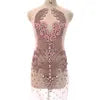 18 Colors One Size (86x45cm) Women's Luxury Rhinestones Crystal  Bodice Appliques Crystal Panel Celebrities Dress Wedding Guest Party Prom Sexy Evening Party Mini Gown Ladies Luxury Clothing Supplies