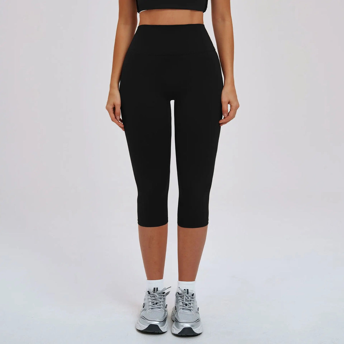 20 Colors S-XL Women's NEW  Brushed Yoga Capri Pants High Waist Elastic Waist Solid Slim Breathable Quick Dry Sweat-Wicking Knee  Outdoor Running Gym Fitness Women Sports Clothing
