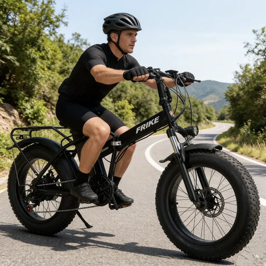 HOT SALE 20*4-inch Fat Tire Electric Bicycle Brushless 7-Speed Lithium Battery Dual-Disc Brakes Foldable Mountain Snow-Terrain