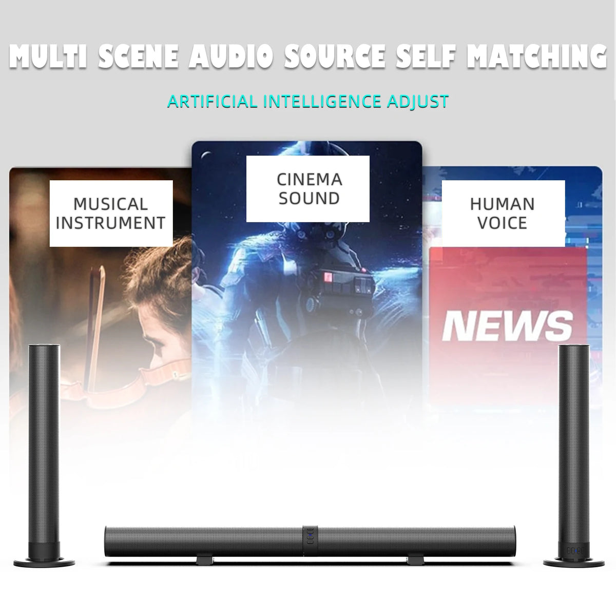 NEW Set BS-56 Home Theater Sound System with Bluetooth Speakers with Subwoofer and Optical for Enhanced Movie and Music Audio for PC/TV
