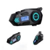 Motorcycle Helmet Headset Speaker Display Screen FM Radio Intercom Function (500M) Voice Assistant RGB Ambient Light, K09