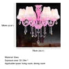 HOT SALE 6/8/10/15/18 Lights Villa Home Living Room Pink Luxury Maria Theresa Crystal Pendent Lamp Art Decoration Girls' Room Candle Lamps  Restaurant Bedroom Luxury Chandelier