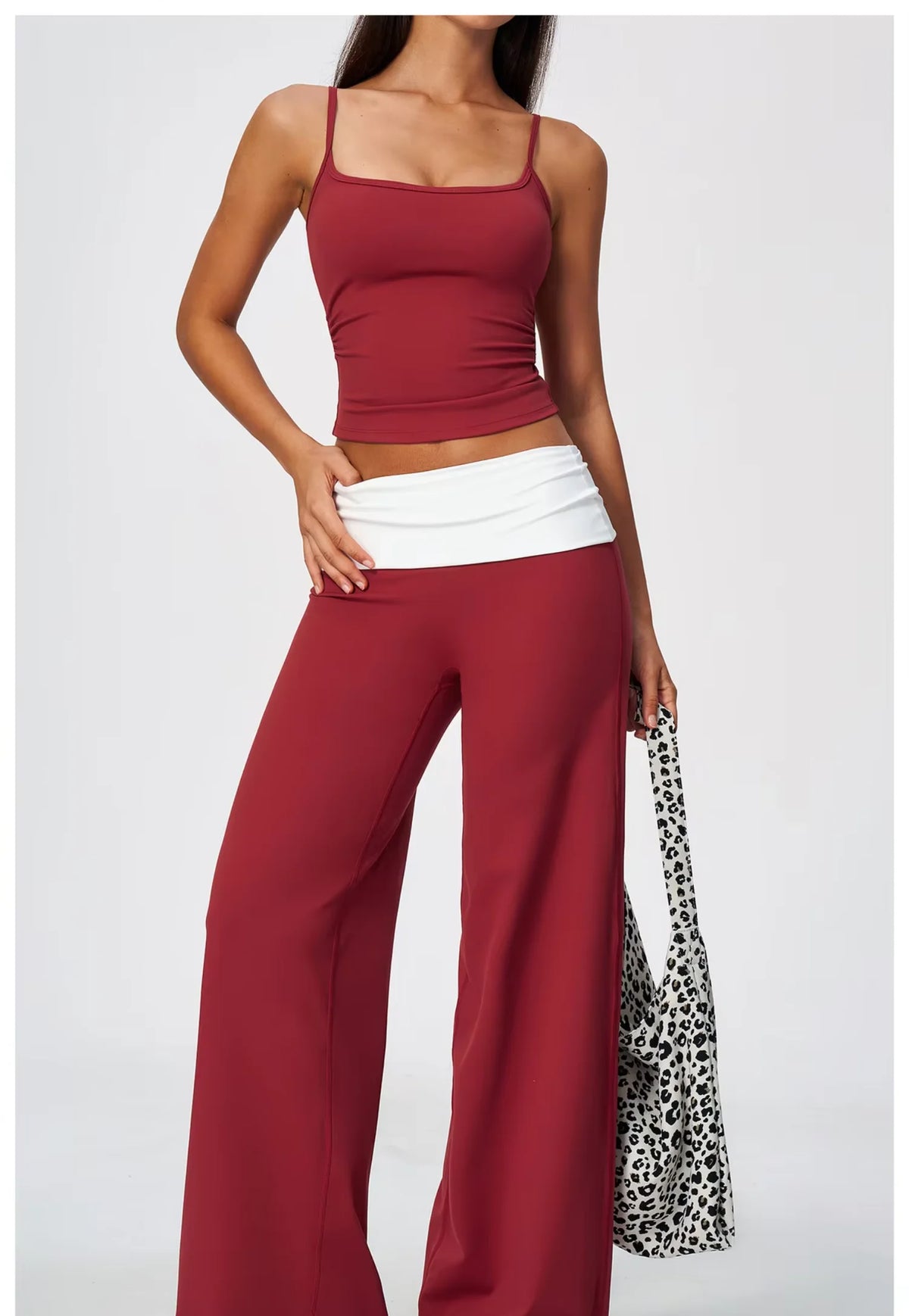 5 Colors S-XL Top Quality Color Blocking Spandex Wide Leg Yoga Leggings Women High Waisted Gym Fitness Flared Yoga Pants Outdoor Activewear Women Sports Clothing Supplies