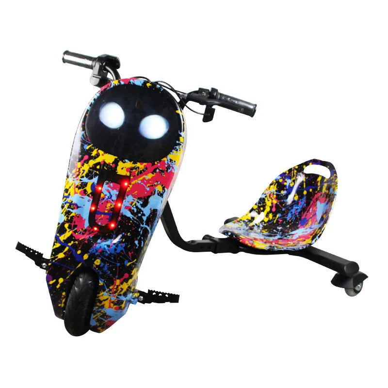 HOT SALE (Few Units Left) NEW 8 Colors Children's Kids Electric Scooter Foldable Height Adjustable Double Brake Drift Kart Light Remote Control Aluminum Alloy 15km/h
