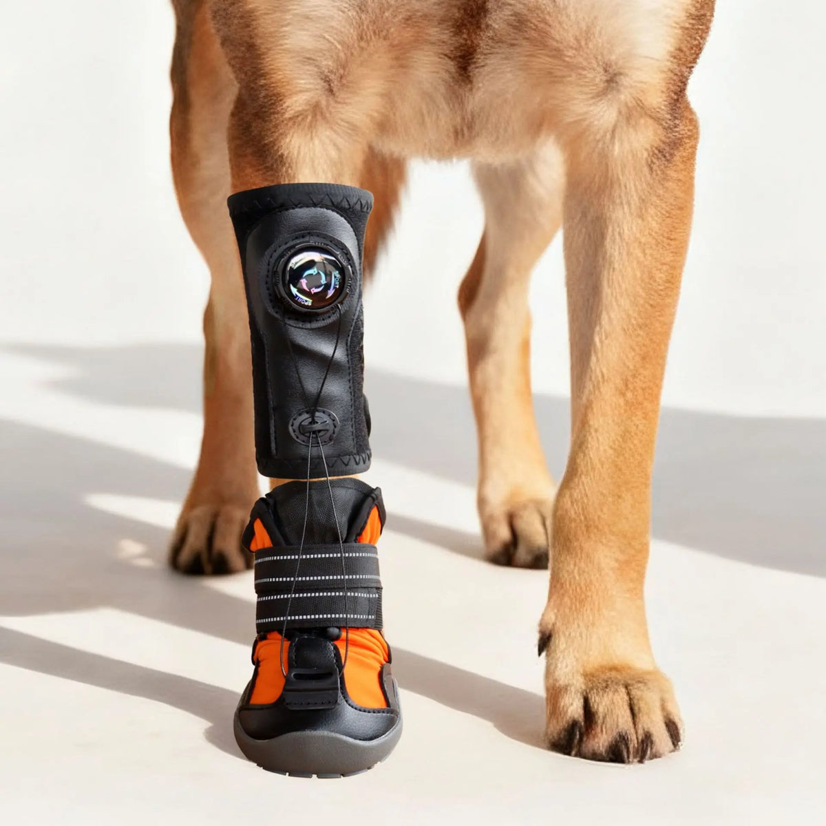 S-XL Professional Orthopedic Dog Boots with Rotary Dial System Anti-Slip Hard Sole Pet Shoes Never Fall Off Ankle Brace  Protector Dogs Outdoor Walking Shoes