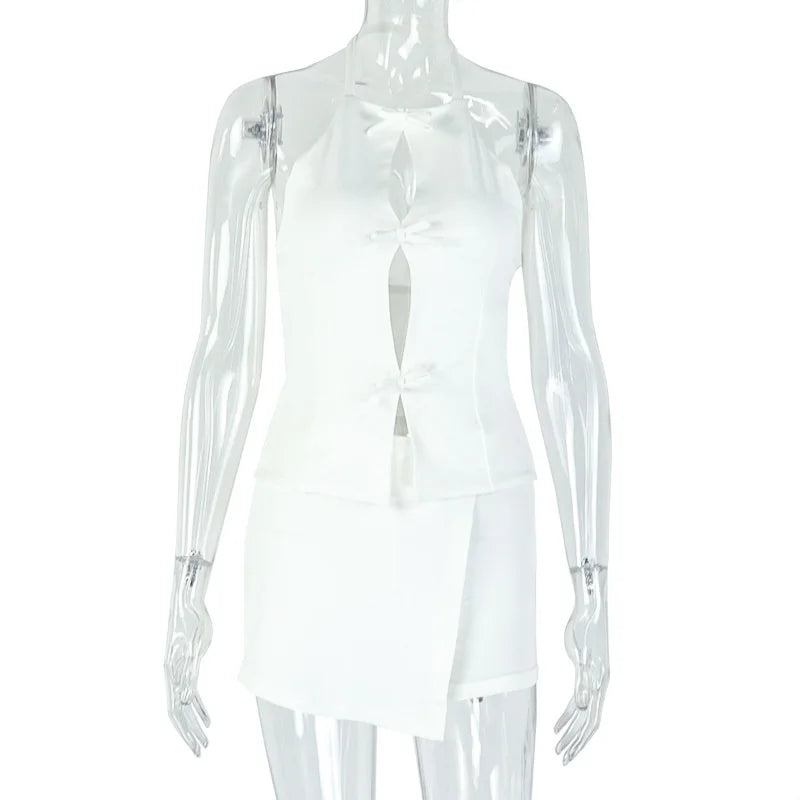 NEW Sexy Hot Elegant Asymmetrical White Mini Dress Tracksuit Women's New Spring Autumn Summer Solid Color Collarless Hollowed-Out Pleated Cutout Ruched Knee Skinny Sexy Bodysuit Jumpsuit Evening Party Night Clubwear Women Clo