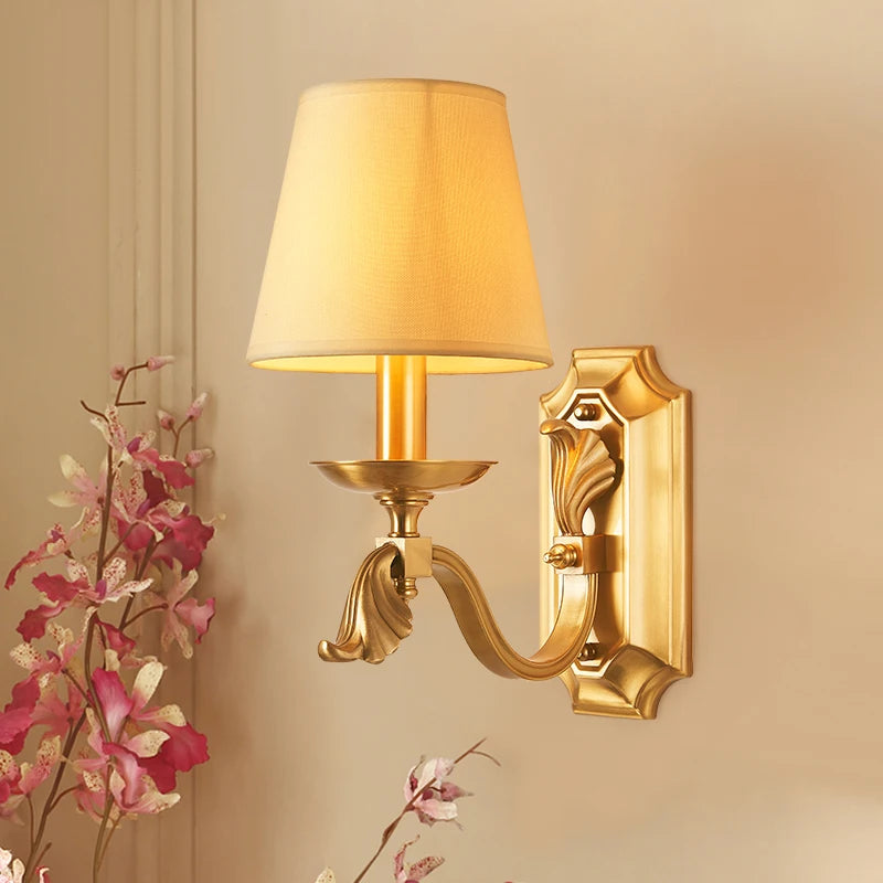 Top Quality Modern Copper LED Wall Lamp Home Decorative for Home Living Room Bedroom Balcony Corridor Lights