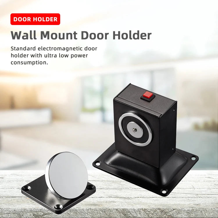 Home Office Fireproof Emergency Exit  Auto Release Floor and Wall Mounted Door Holder Electronic Magnetic Door Stopper