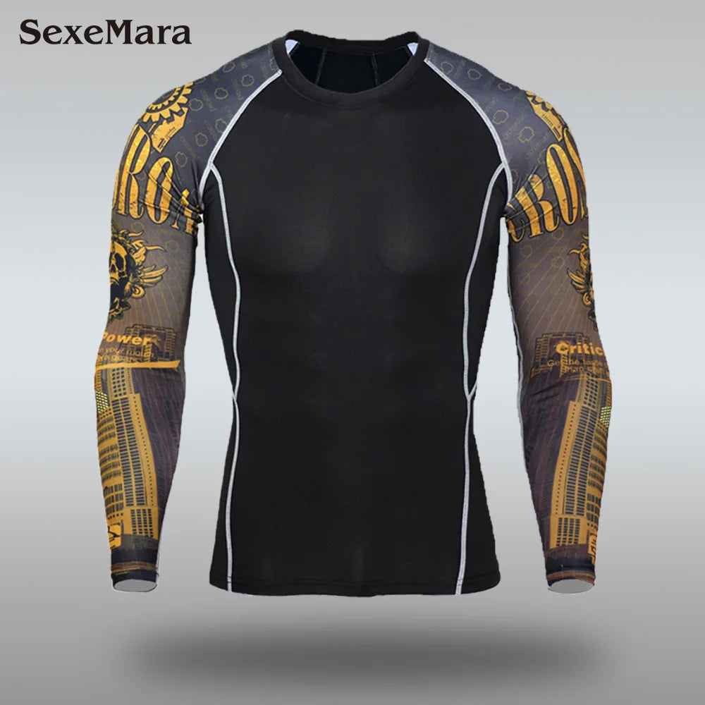 New Men's Thermal Underwear Sets Compression Sport Suit Sweat Quick Drying Thermo Underwear Men Clothing Long Johns Sets