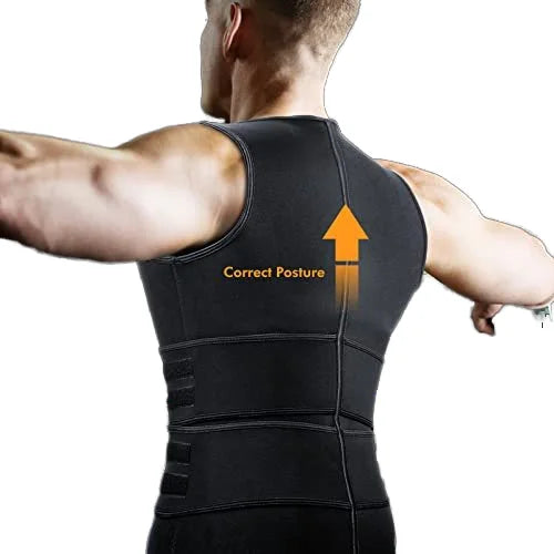 S-3XL Neoprene Men's Body Shaper Waist Trainer Vest Slimming Shirt Sauna Sweat Compression Undershirt Shapewear Fat Burner Workout Tops