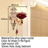 Villa Home Luxury European Red Crystal Wall Lamp Luxury Living Room Bedroom Bedside Lamp Background Wall Corridor Villa Hotel Lighting