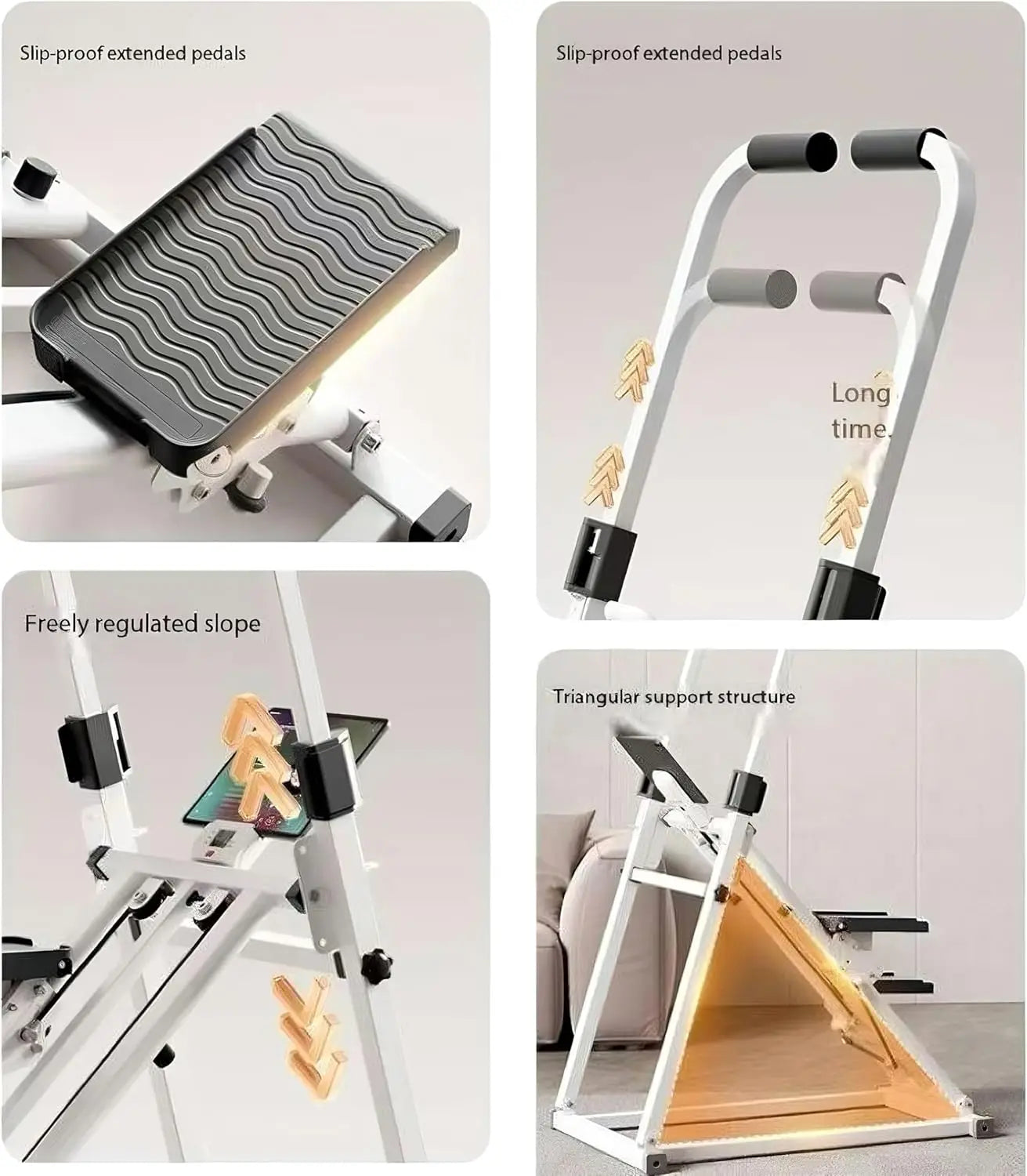 Women Men Home Gym Electronic Digital Screen Display Program Aerobic Fitness Stair Climber Vertical Climber Machine with Handle New Version for Workout Home Gym Supplies