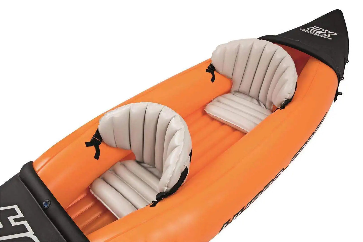 NEW Set 2 Persons Top Quality Inflatable Kayak Canoe Rafting Fishing Boat Portable Water Sport with Paddle + Air Pump and Bag Large Size 321X88cm Orange 2026 for Adults Summer Water Sports Supplies