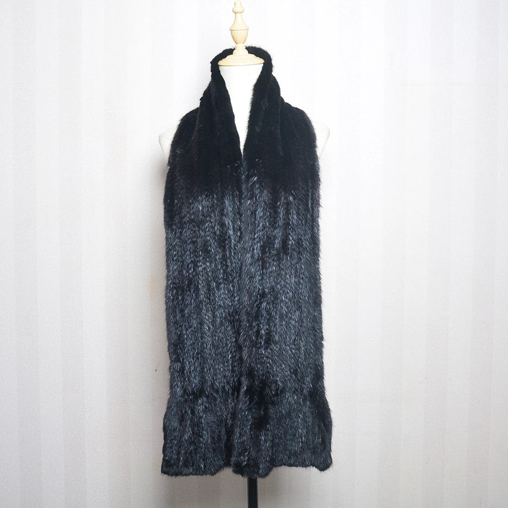 NEW Arrivals Lady Luxury Authentic Real Mink Fur Shawl Scarf Winter 100%Natural Women Mink Fur Real Scarf Shawl Fashion Genuine Mink Fur Ponchos Girls Ladies Luxury Fashion Apparel Accessories Clothing Supplies