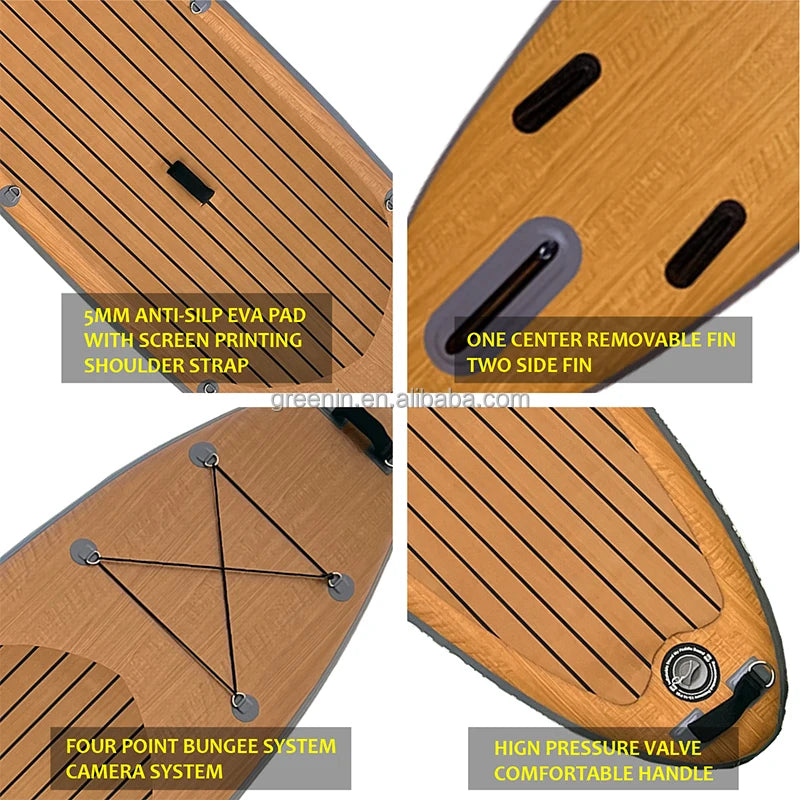 NEW Arrivals Carbon Fiber Stand-Up Paddle Board (SUP) Durable Inflatable with Pump Accessory Lake River Surfing Supplies