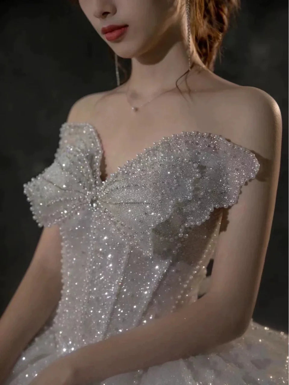 Boutique Gala HOT SALE S-4XL Plus Size NEW Modern Beaded Women's Luxury Wedding Dresses Bridal Gown Off Shoulder Latest Wedding Dress Evening Bride's Prom Party Wedding Ceremony Mermaid Bridal Gowns Ladies Formal Apparel Supp