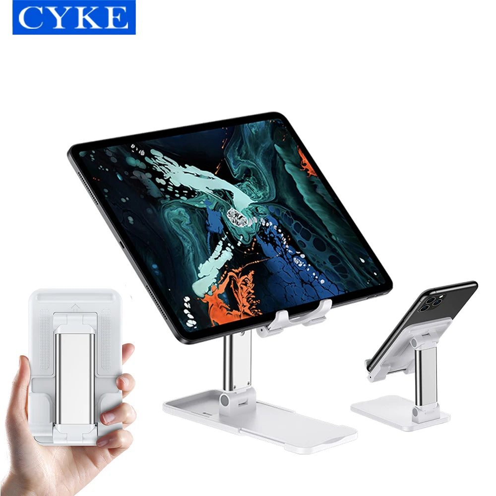 3 in 1  Flexible Cell Phone Holder Aluminum Metal Telescopic Folding Mobile Tablet Desk Stand Tc01