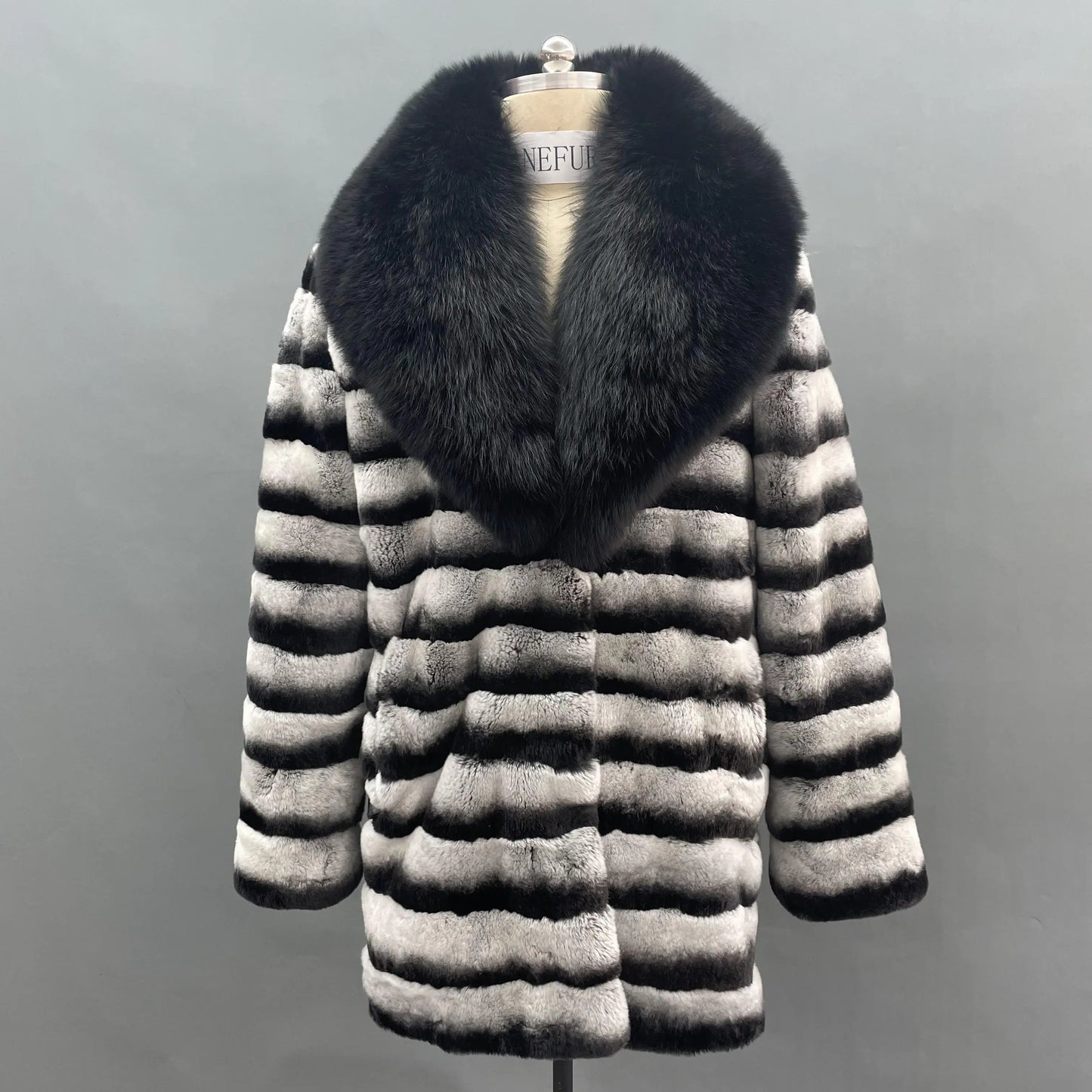 Boutique Gala HOT SALE (Few Units Left) S-4XL Plus Size Winter Warm Original Chinchilla Mink Real Natural Rabbit Fur Jacket Christmas Gift for Husband Lover Boyfriend Luxury Outerwear Coats Gentleman Winter Apparel Supplies