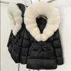 BEST PRICE 15 Colors European High End Winter Hoodie Warm Midi Length Large Real Natural Silver Red Fox Fur Thick Bubble Coats Down Coat Snow Outerwear Parkas Jackets Women Winter Apparel Supplies