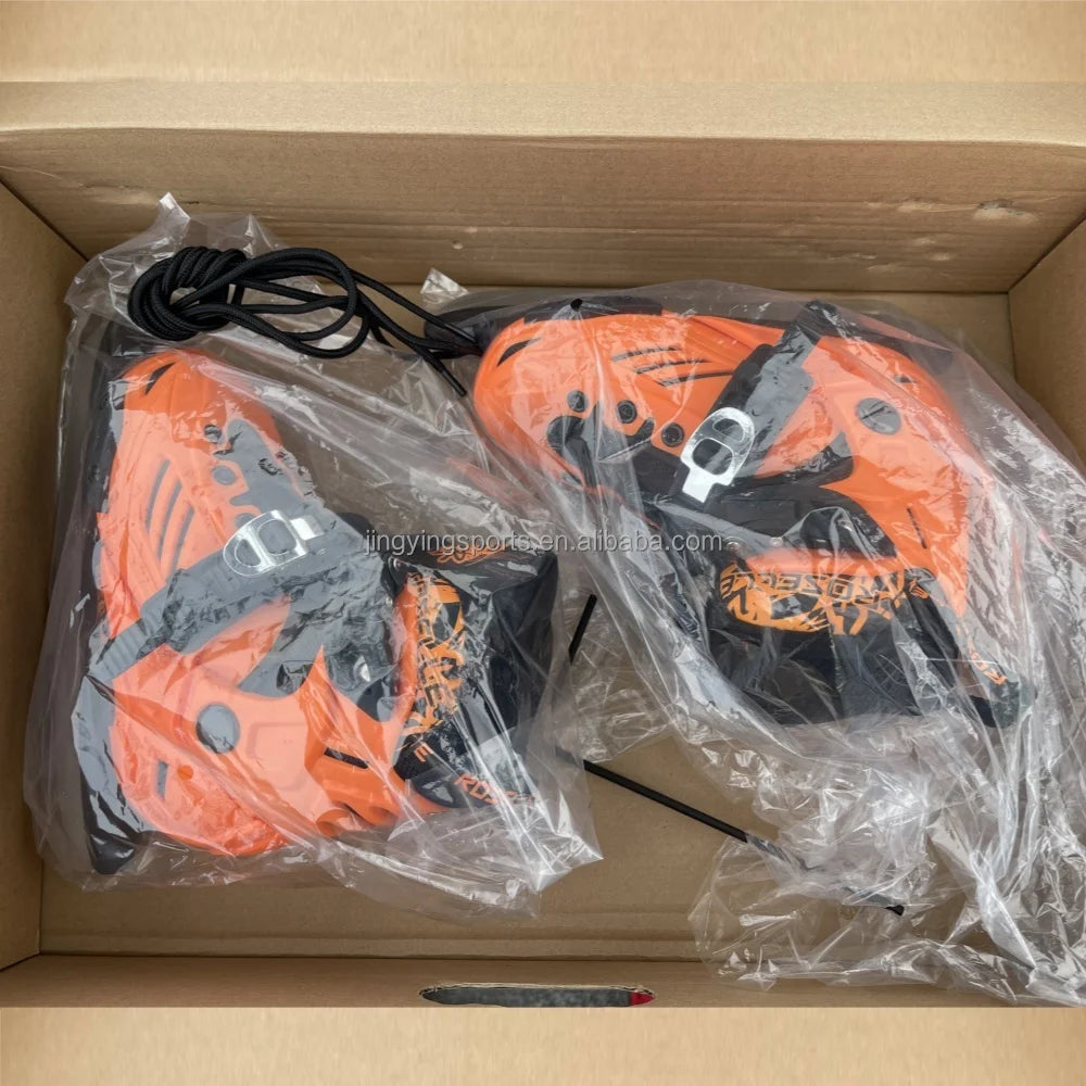 BEST PRICE Women Men Children  Black/Orange Color 3-45 Size  New Model  Top Quality Professional 2 in 1 Black Golden Inline Skates and Ice Skates