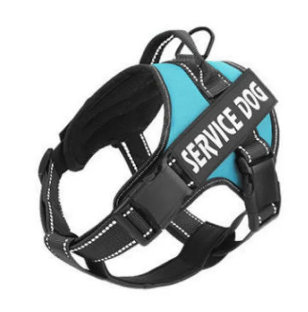 Xs-XL Size 4 Colors Service Dog Harness, Emotional Support Pet Vest Harness, Reflective Breathable and Adjustable No-Pull ESA Dog Harness