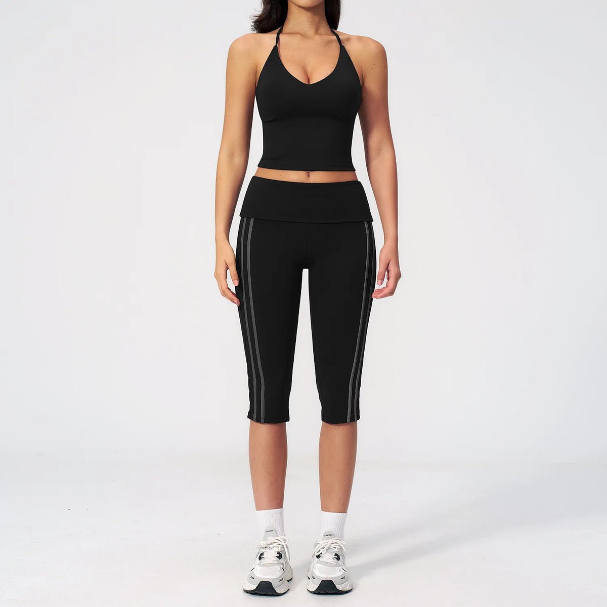 2 PCS Set 4 Colors S-XL  European American New Yoga Clothing Sports Outdoor Set Slim-Fit Beautiful Back Shockproof Breathable Suit Women's Sports Clothing Supplies