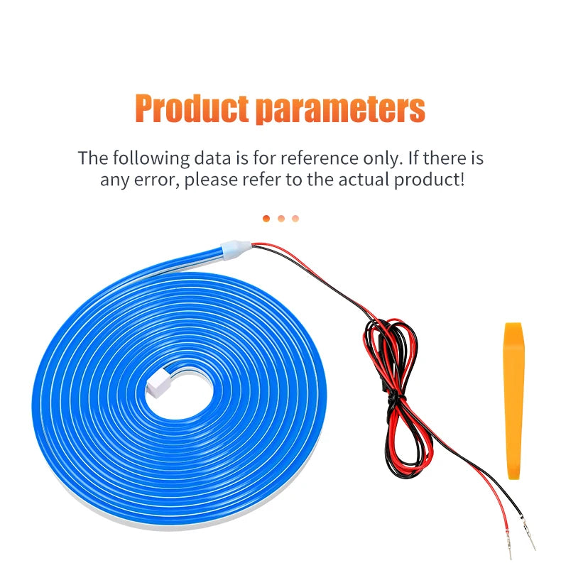 4M U Car Trunk Led Light Strip 6 Colors High-Brightness Trunk Ambient Lighting Flexible Silicone LED Light Strip for Auto Accessories