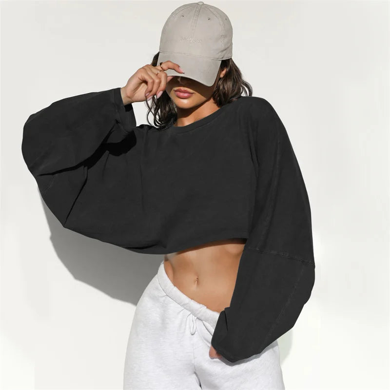 12 Colors Women's Custom Long Sleeve Silicon Top Fleece Cut Sweatshirt Jumper for Spring Winter Puff Printing Streetwear Sports Clothing Accessories