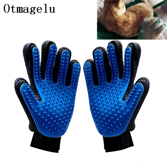 NEW Arrivals 1 Pair 4 Colors Silicone Pet Dog Cat Grooming Gloves Pet Cat Massage Glove Hair Brush Shower Comb Dog Bath Shower Cleaning Tools Pets Supplies