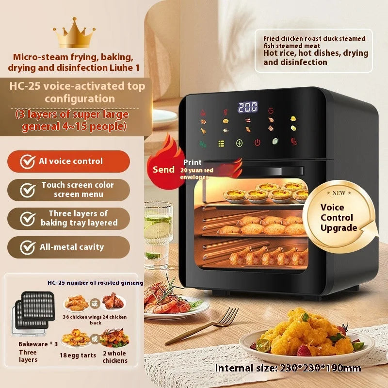 NEW Arrivals Fancy Industrial Deep Digital Air Fryer Mechanical Electric UK/EU/AU/US Plug Air Fryer Toaster Circulation Electric Air Fryer Home Appliances Cooking Baking Oven 15L 3 Years Warranty