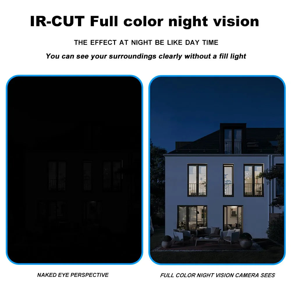 NEW Arrivals H265+ APP Seetong  4MP Dual Len POE Bullet Camera with Black Light Technology Full Color Night Vision IP66 for Outdoor Human Sensor Cars Detection Top Quality Home Security Supplies