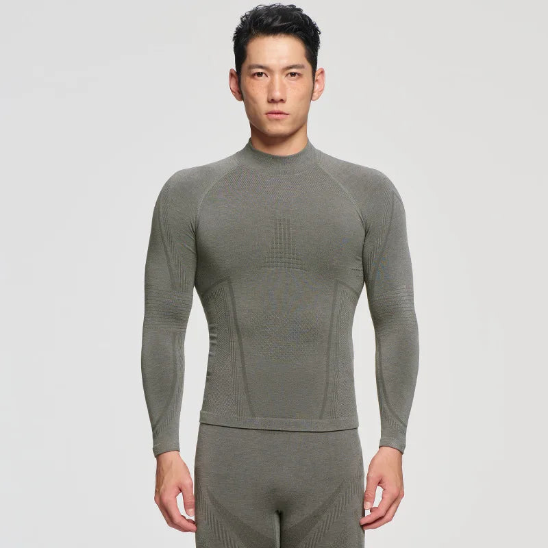 2 PCS Set S-2XL 7 Colors Custom Men's Women's Merino Wool Winter Ski Underwear Quick Dry Outdoor Skiing Riding Hiking Ice Hockey Thermal Underwear Set Winter Sports Apparel Suit