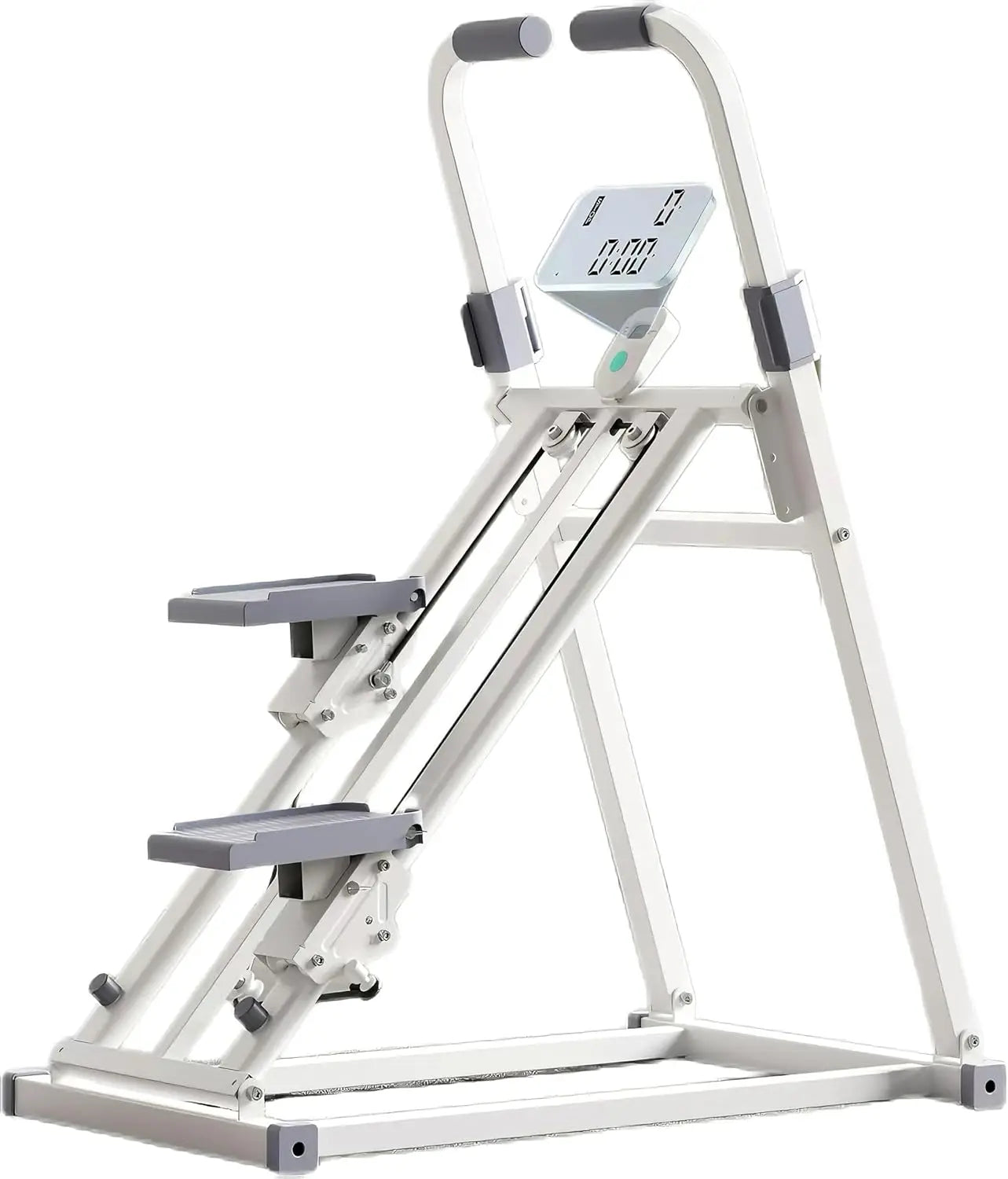 Women Men Home Gym Electronic Digital Screen Display Program Aerobic Fitness Stair Climber Vertical Climber Machine with Handle New Version for Workout Home Gym Supplies