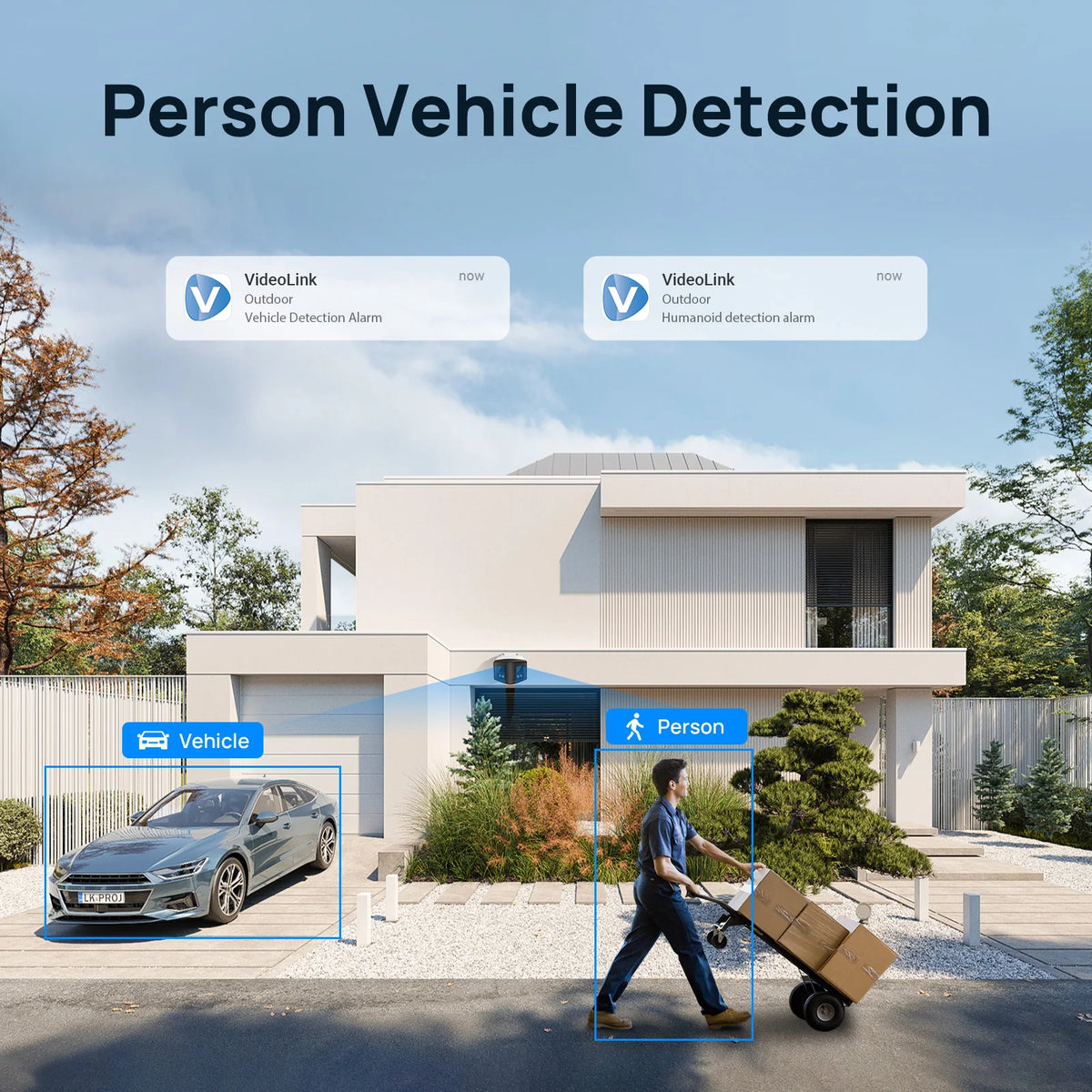 NEW Arrivals H.265 HIK Compatible 4MP 8MP HD 180 Degree Panoramic Dual Lens Color VU IP PoE Security Camera Full Metal Outdoor Night Vision Bullet Camera Home Security Supplies