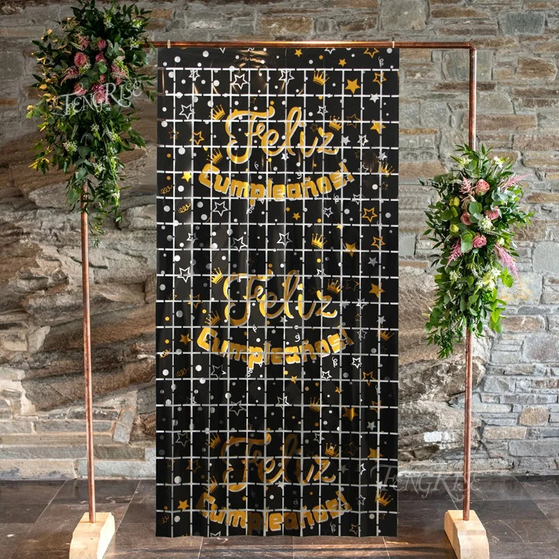2M Birthday Party Decoration Backdrop Curtain Sequin Wedding Decor Background Baby Shower Glitter Backdrop Adult Anniversary