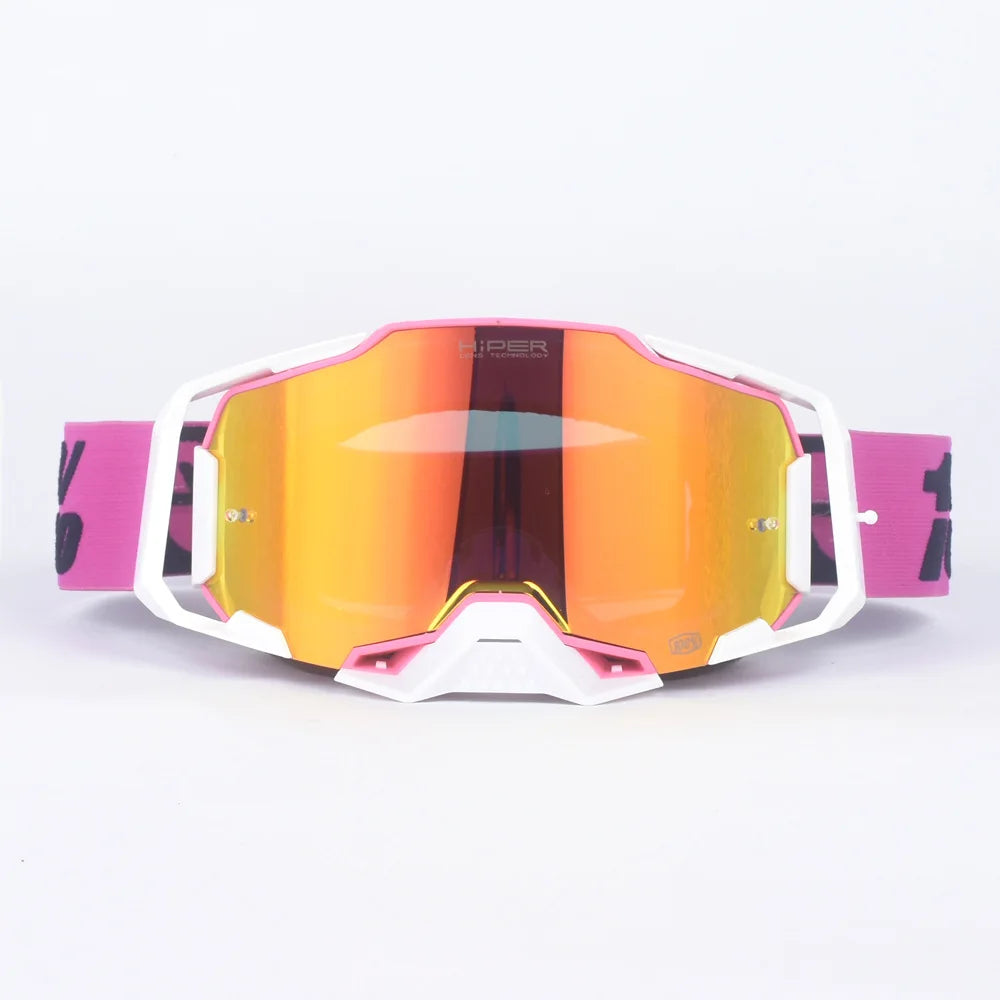 28 Colors New Upgrade Version Motocross Motorcycle Goggles Off-Road Quick Release Helmet Eyewear Can be Equipped with Myopia Glasses  Riding Skiing Glasses