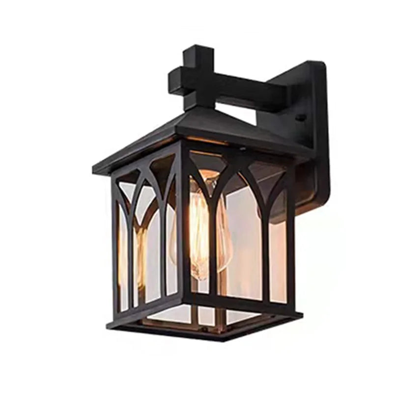 Home Outdoor Black Light LED Classical Aluminum Waterproof for Home Balcony Decoration Retro Wall Sconces Lamps