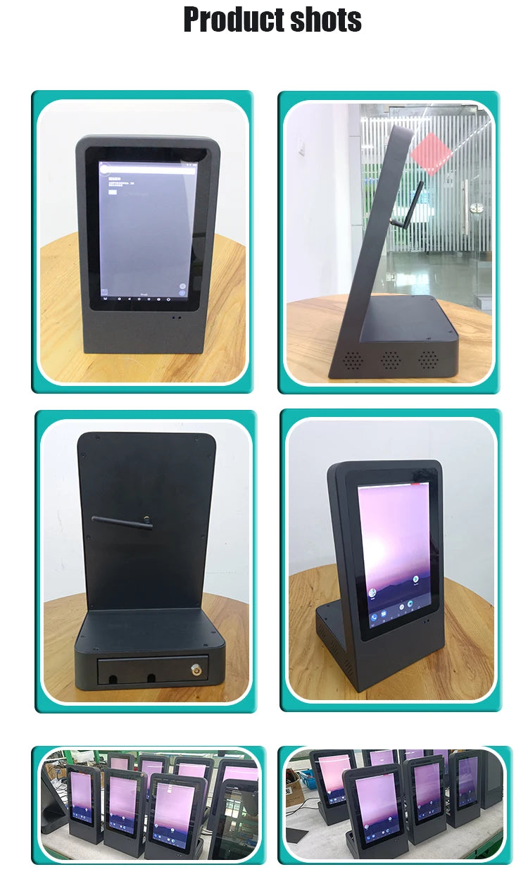 10.1inch Wi-Fi Android 11 OS Desktop Digital Signage Stand Menu Touch Screen Restaurant Payment Mall Food Kiosk Menu Display Business Shop Advertising Screen