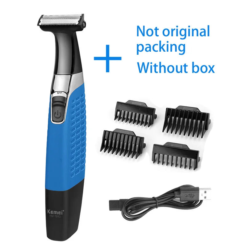 Full Set Original Kemei 1910 Rechargeable Electric Shaver Beard Shaver Electric Razor Body Trimmer Men Shaving Machine Hair Trimmer Face Care Full Body Epilator
