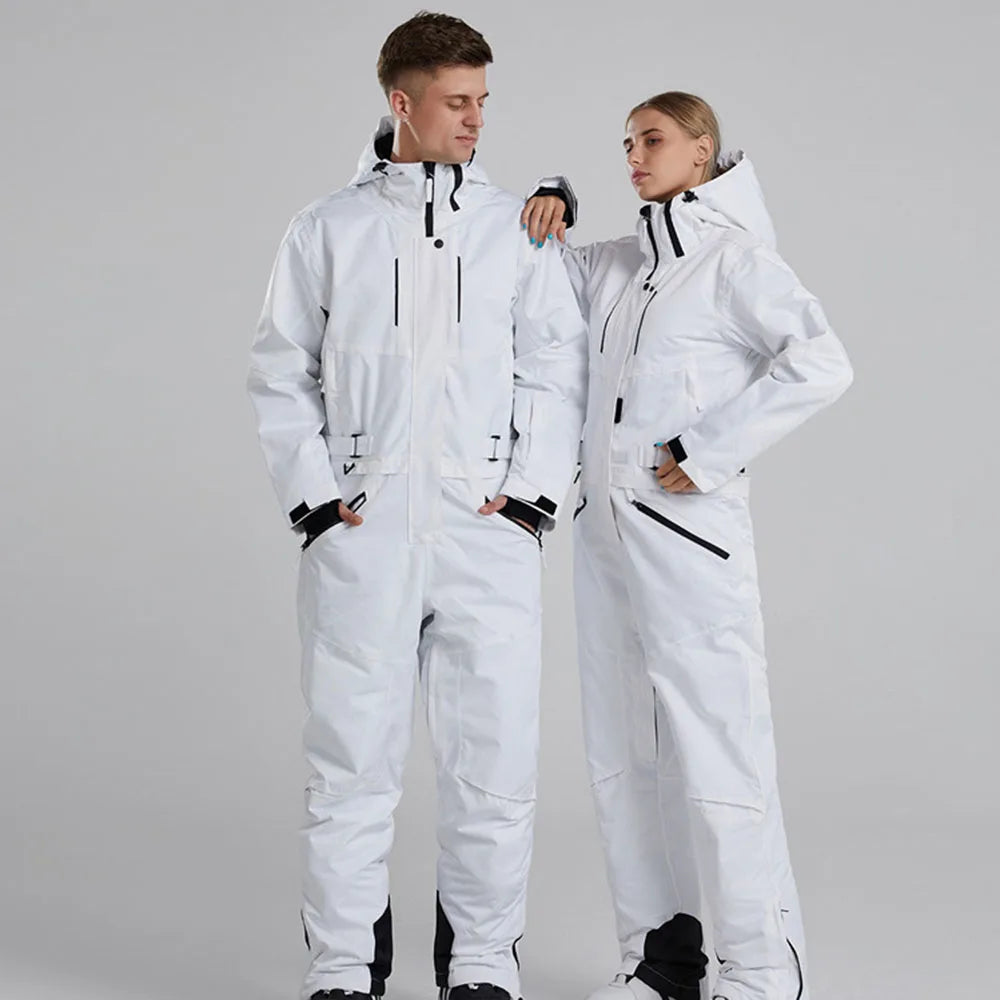 S-2XL 7 Colors Top Quality Waterproof Breathable Men Women One Piece Ski Suit Unisex Snowboard Suit Snowboard Snow Apparel Winter Sports Clothing Supplies